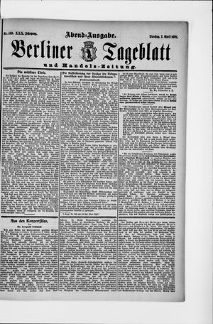 Berliner Tageblatt und Handels-Zeitung vom 02.04.1901