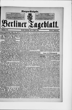 Berliner Tageblatt und Handels-Zeitung vom 05.04.1901