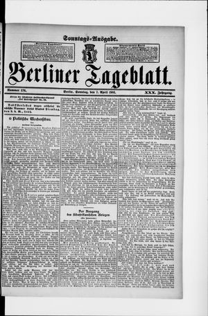 Berliner Tageblatt und Handels-Zeitung vom 07.04.1901