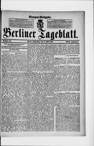 Berliner Tageblatt und Handels-Zeitung vom 11.04.1901