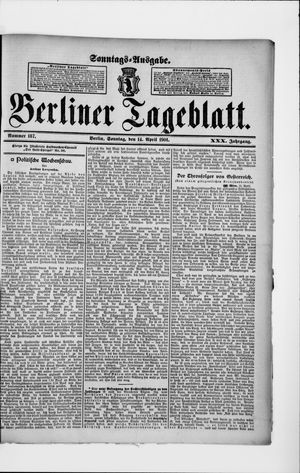 Berliner Tageblatt und Handels-Zeitung vom 14.04.1901