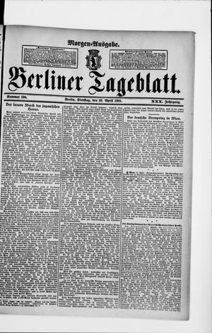 Berliner Tageblatt und Handels-Zeitung vom 16.04.1901