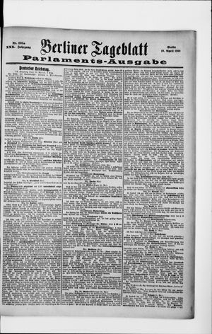 Berliner Tageblatt und Handels-Zeitung vom 19.04.1901