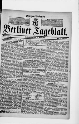 Berliner Tageblatt und Handels-Zeitung vom 19.04.1901
