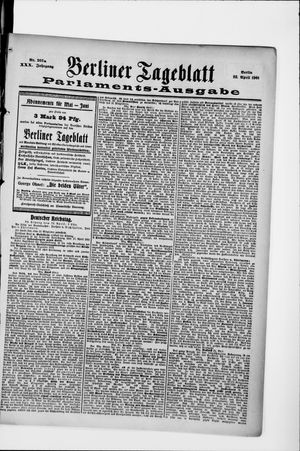 Berliner Tageblatt und Handels-Zeitung vom 23.04.1901