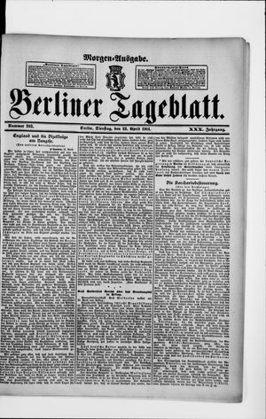Berliner Tageblatt und Handels-Zeitung vom 23.04.1901