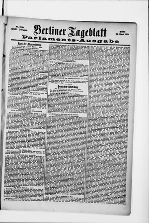 Berliner Tageblatt und Handels-Zeitung vom 24.04.1901