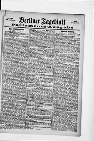 Berliner Tageblatt und Handels-Zeitung vom 25.04.1901