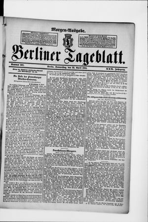 Berliner Tageblatt und Handels-Zeitung vom 25.04.1901