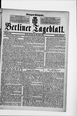 Berliner Tageblatt und Handels-Zeitung on Apr 26, 1901