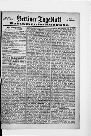 Berliner Tageblatt und Handels-Zeitung vom 30.04.1901