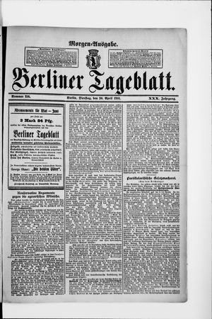Berliner Tageblatt und Handels-Zeitung vom 30.04.1901