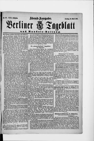 Berliner Tageblatt und Handels-Zeitung vom 30.04.1901