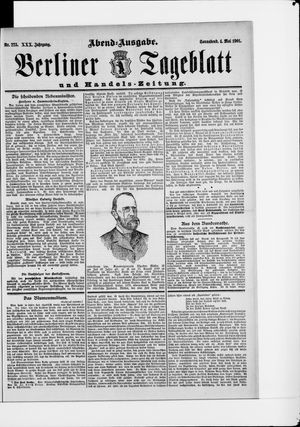 Berliner Tageblatt und Handels-Zeitung on May 4, 1901