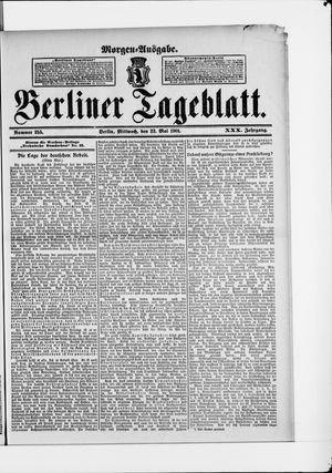 Berliner Tageblatt und Handels-Zeitung vom 22.05.1901