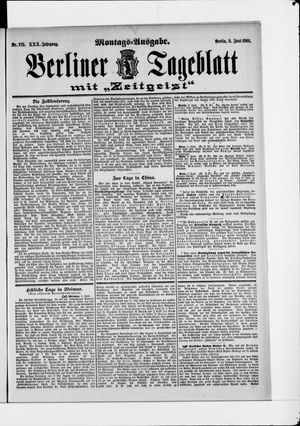 Berliner Tageblatt und Handels-Zeitung vom 03.06.1901