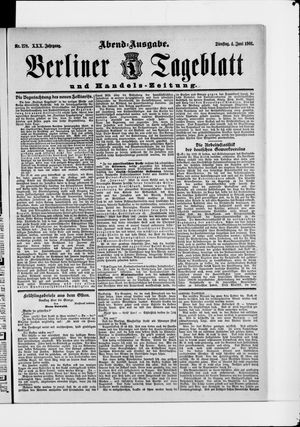 Berliner Tageblatt und Handels-Zeitung vom 04.06.1901