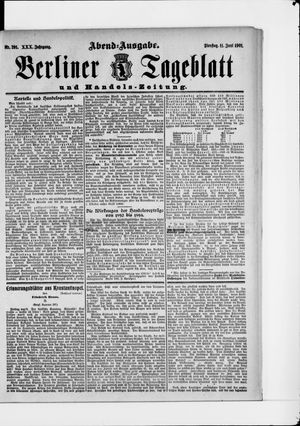 Berliner Tageblatt und Handels-Zeitung vom 11.06.1901