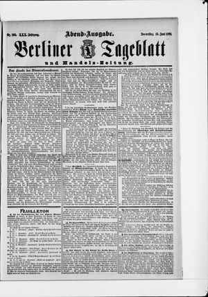 Berliner Tageblatt und Handels-Zeitung vom 13.06.1901