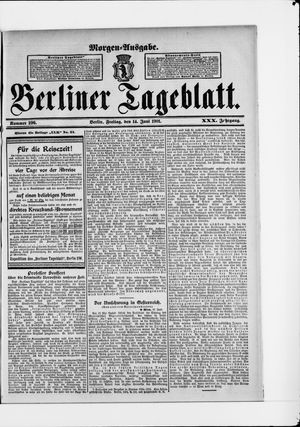 Berliner Tageblatt und Handels-Zeitung vom 14.06.1901