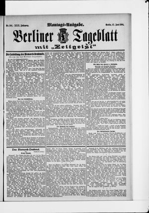 Berliner Tageblatt und Handels-Zeitung vom 17.06.1901