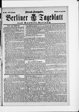 Berliner Tageblatt und Handels-Zeitung vom 19.06.1901