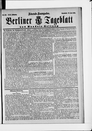 Berliner Tageblatt und Handels-Zeitung vom 22.06.1901
