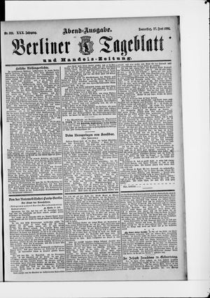 Berliner Tageblatt und Handels-Zeitung vom 27.06.1901