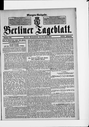 Berliner Tageblatt und Handels-Zeitung vom 29.06.1901