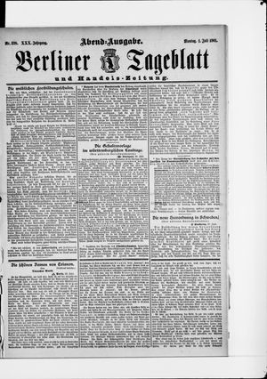 Berliner Tageblatt und Handels-Zeitung vom 01.07.1901