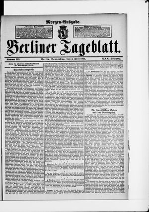 Berliner Tageblatt und Handels-Zeitung on Jul 4, 1901