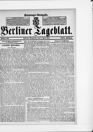 Berliner Tageblatt und Handels-Zeitung on Jul 7, 1901