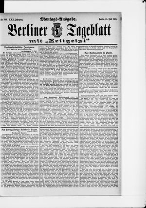 Berliner Tageblatt und Handels-Zeitung vom 15.07.1901