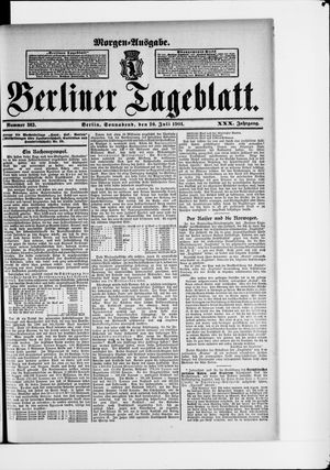 Berliner Tageblatt und Handels-Zeitung vom 20.07.1901