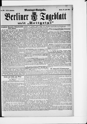 Berliner Tageblatt und Handels-Zeitung vom 22.07.1901