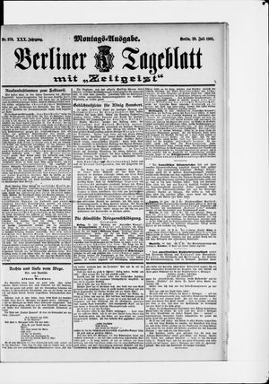 Berliner Tageblatt und Handels-Zeitung vom 29.07.1901