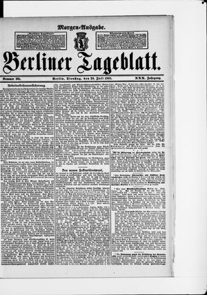 Berliner Tageblatt und Handels-Zeitung on Jul 30, 1901