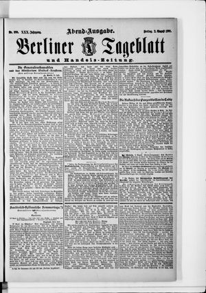 Berliner Tageblatt und Handels-Zeitung vom 02.08.1901