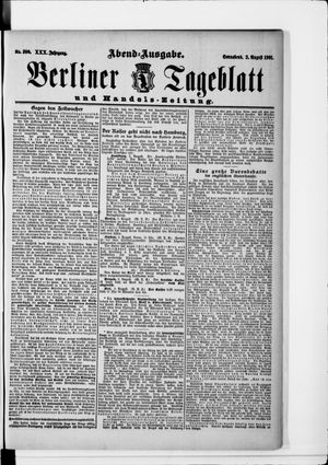 Berliner Tageblatt und Handels-Zeitung vom 03.08.1901