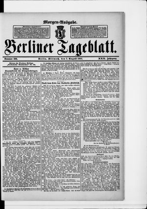 Berliner Tageblatt und Handels-Zeitung vom 07.08.1901