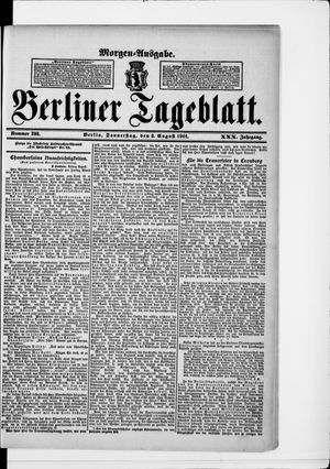 Berliner Tageblatt und Handels-Zeitung vom 08.08.1901