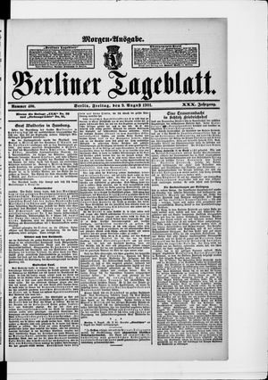 Berliner Tageblatt und Handels-Zeitung vom 09.08.1901