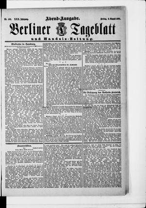 Berliner Tageblatt und Handels-Zeitung vom 09.08.1901