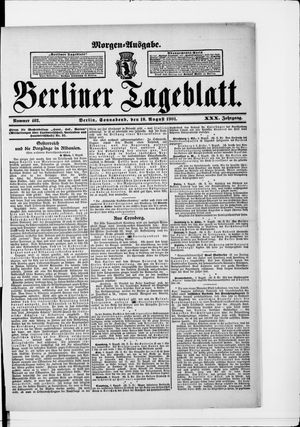Berliner Tageblatt und Handels-Zeitung on Aug 10, 1901
