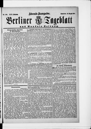 Berliner Tageblatt und Handels-Zeitung vom 10.08.1901