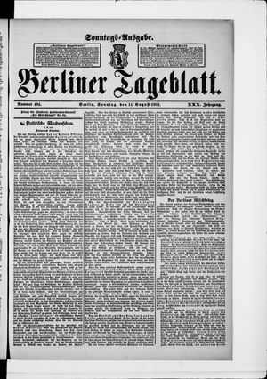 Berliner Tageblatt und Handels-Zeitung vom 11.08.1901