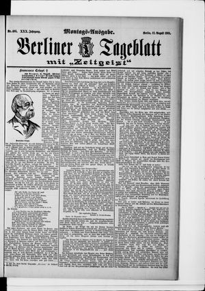 Berliner Tageblatt und Handels-Zeitung vom 12.08.1901