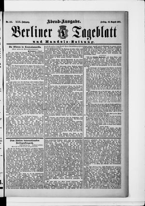 Berliner Tageblatt und Handels-Zeitung vom 16.08.1901