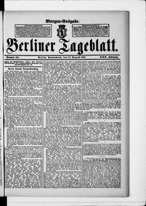 Berliner Tageblatt und Handels-Zeitung vom 17.08.1901