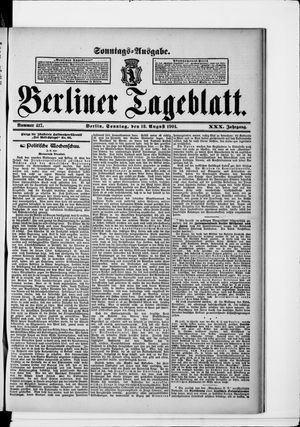 Berliner Tageblatt und Handels-Zeitung vom 18.08.1901